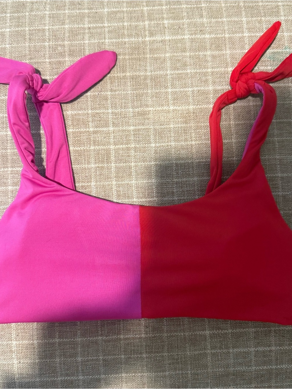 Carve Designs Pink and Red Bikini Top